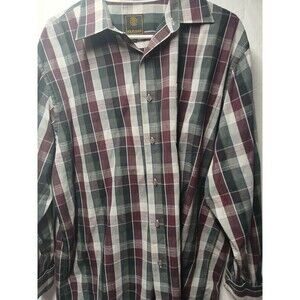 F/X Fusion Shirt Men's Size XL Multicolored Plaid Button Down Long Sleeve